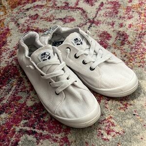 Roxy White Canvas Sneakers Low-Top Casual